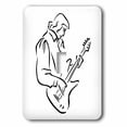 thumbnail image 1 of 3dRose, bass player outline male black, single toggle switch, 1 of 1