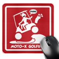 thumbnail image 1 of 3dRose, caution sign of moto-x golf cart over a sand trap, stickman driving, MousePad, 1 of 7