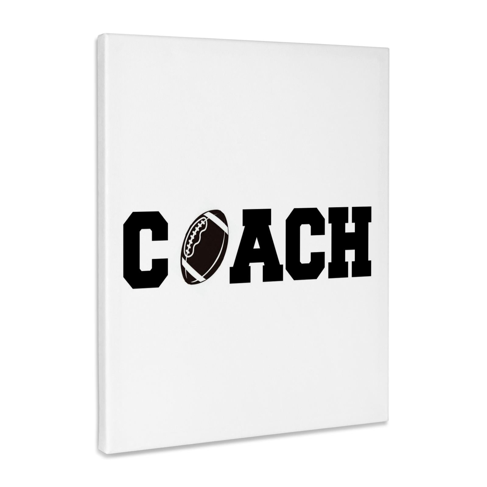 3dRose, coach, black letters with football on white background, Museum ...