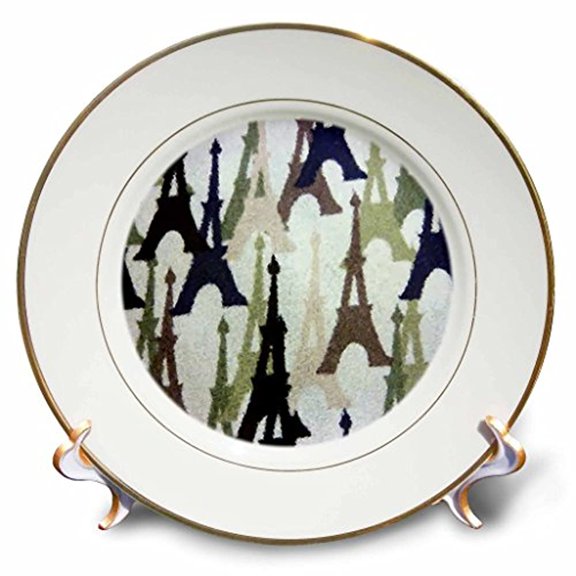 3dRose, Paris In Winter, 8 inch Porcelain Plate