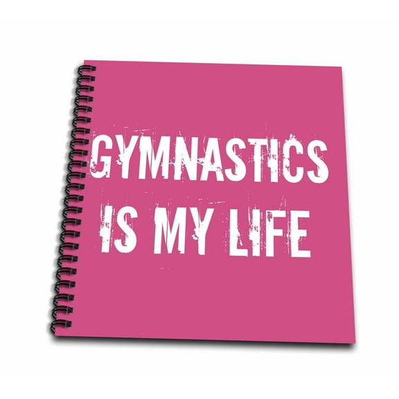 3dRose, gymnastics is my life pink white, Memory Book 12 x 12 inch