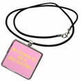 thumbnail image 1 of 3dRose, im going to be a big sister, yellow lettering on pink background, Necklace With Rectangle Pendant, 1 of 1