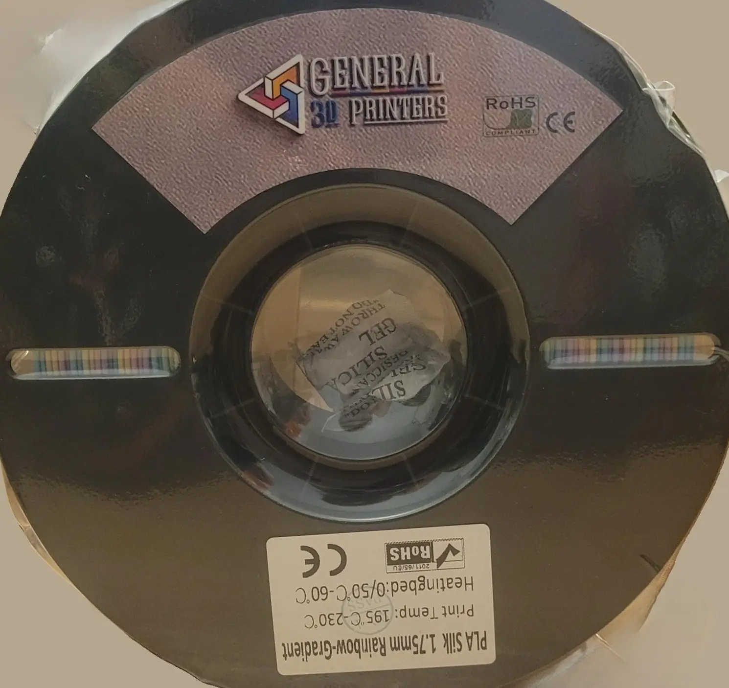 General 3d Printers Gradient Rainbow PLA Filament - Multicolor 3D Printing, 1.75mm, 1KG (2.2LBS) Spool Smooth Transition & High Quality with Gorgeous Surfacing Speed Printing PLA 3D Printing Material