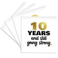 thumbnail image 1 of 3drose, 10 Years Anniversary Still Going Strong- Gift for 10th Wedding Anniversary, Set of 4 Ceramic Tile Coasters, 1 of 7