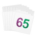 thumbnail image 1 of 3drose, 65th Anniversary. Intricate Numbers Design., 6 Greeting Cards with Envelopes, 1 of 7