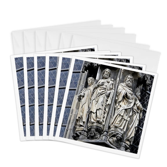 3drose, Aachen Cathedral in Germany, 6 Greeting Cards with Envelopes