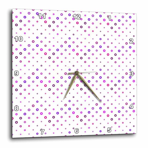 3drose, Abstract Colorful Seamless Circle Pattern Background Design, 10x10 Wall Clock