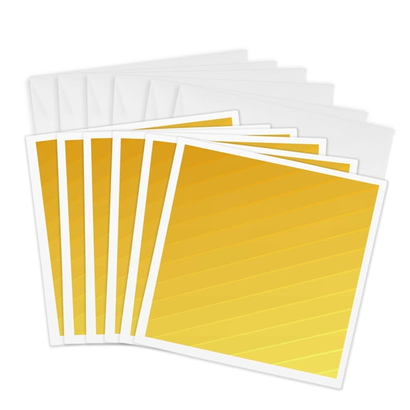 3drose, Abstract Geometric Gradient Simple Striped Pattern Background Design, 6 Greeting Cards with Envelopes