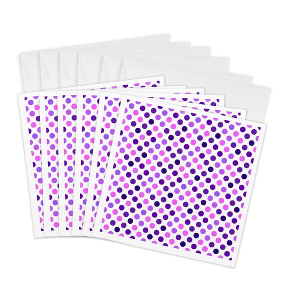 3drose, Abstract Geometrical Colorful Circle Pattern Background Design, 6 Greeting Cards with Envelopes