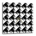 thumbnail image 1 of 3drose, Abstract Monochrome Diagonal Rounded Square Pattern Background Design, 10x10 Wall Clock, 1 of 9