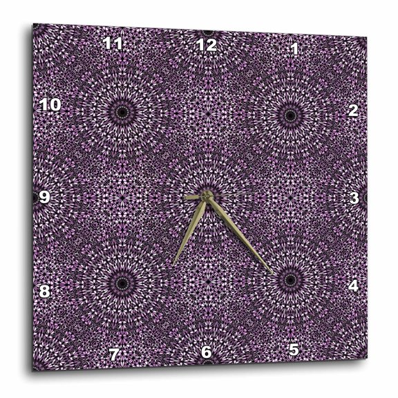 3drose, Abstract Seamless Bohemian Mandala Mosaic Pattern Background Art, 15x15 Wall Clock