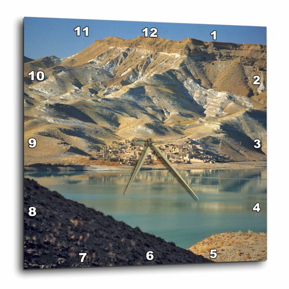 3drose, Afghanistan, Kabul-torkham Road, Village -as01 Rer0082 - Ric Ergenbright, 15x15 Wall Clock