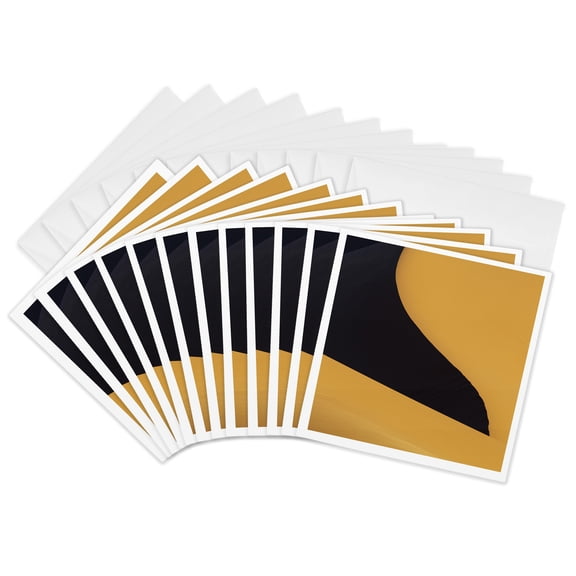 3drose, Africa, Erg Chebbi, Morocco. Desert Dune Contrast., 12 Greeting Cards with Envelopes