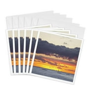 3drose, Ala Moana Beach Park, Waikiki, Honolulu, Hawaii - Us12 Dpb2390 - Douglas Peebles, 12 Greeting Cards with Envelopes