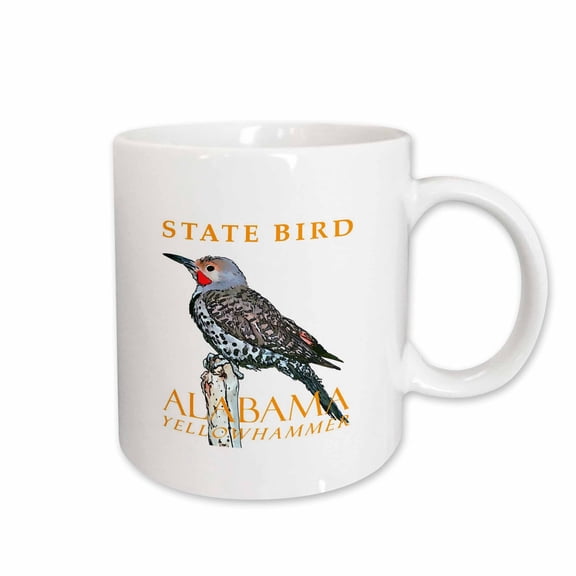 3drose, Alabama Territory Bird the Common Flicker, 15oz Mug