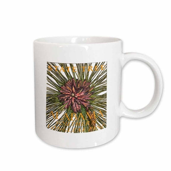 3drose, Alabama Territory Tree the Southern Longleaf Pine, 11oz Mug