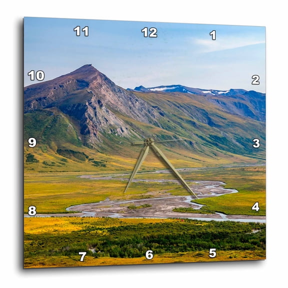 3drose, Alaska, Gates of the Arctic National Park, Noatak and Igning Rivers., 15x15 Wall Clock
