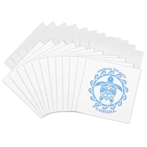 3drose, Amelia Island Florida Ocean Nautical Anchor If You Love Boating., 12 Greeting Cards with Envelopes