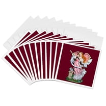 3drose, Angel, 12 Greeting Cards with Envelopes