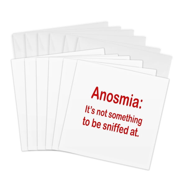 3drose, Anosmia Its Not Something to Be Sniffed At, 6 Greeting Cards with Envelopes