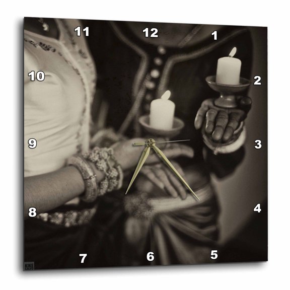 3drose, Apsara Dancer, Performing a Traditional Khmer Dance, 13x13 Wall Clock