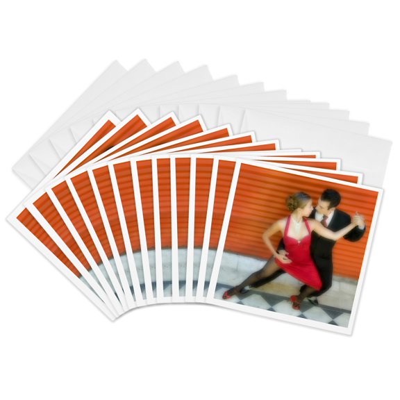 3drose, Argentina, Buenos Aires, La Boca. Tango Dancing - Sa01 Bja0011 - Jaynes Gallery, 12 Greeting Cards with Envelopes