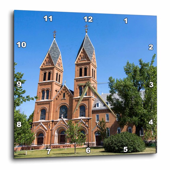 3drose, Assumption Abbey, Richardton, North Dakota, Usa - Us35 Cha0284 - Chuck Haney, 10x10 Wall Clock
