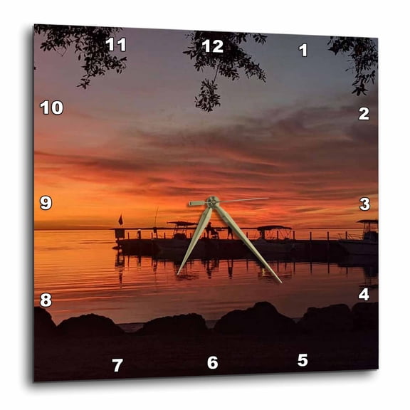 3drose, Astronomical Sunset, 10x10 Wall Clock