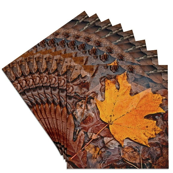 3drose, Autumn Leaf, Set of 8 Ceramic Tile Coasters