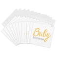 thumbnail image 1 of 3drose, Baby Shower with Yellow Font, 12 Greeting Cards with Envelopes, 1 of 7