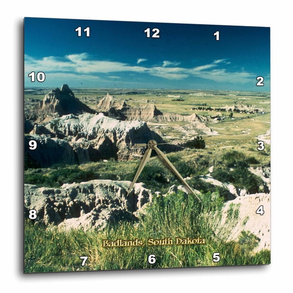 3drose, Badlands, South Dakota, 15x15 Wall Clock
