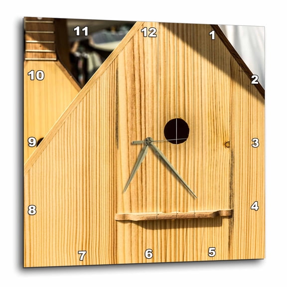 3drose, Balalaika - String, Wooden Folk Musical Instrument, 15x15 Wall Clock