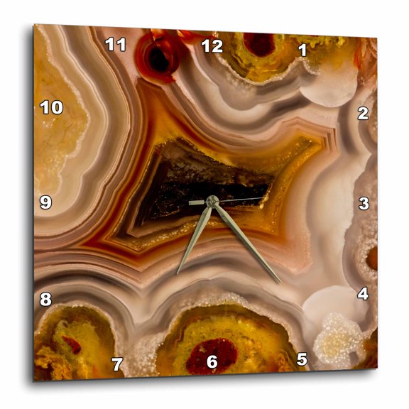 3drose, Banded Mexican Agate, 15x15 Wall Clock