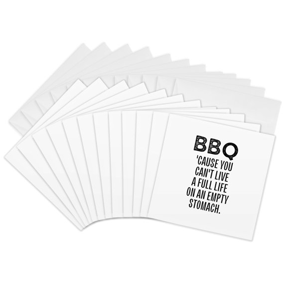 3drose, Bbq Because..., 12 Greeting Cards with Envelopes