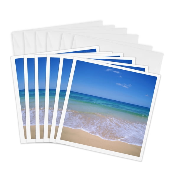 3drose, Beach, Hawaii, Usa - Us12 Dpb1652 - Douglas Peebles, 6 Greeting Cards with Envelopes
