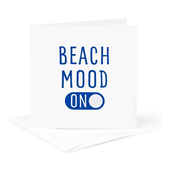 3drose, Beach Mood On, 1 Greeting Card with Envelope