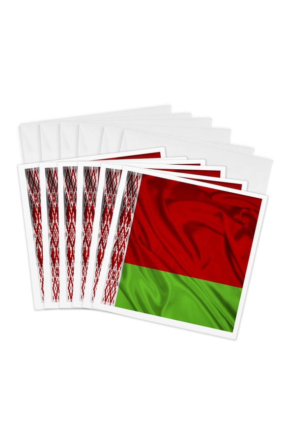 , Belarus Flag, 6 Greeting Cards with Envelopes
