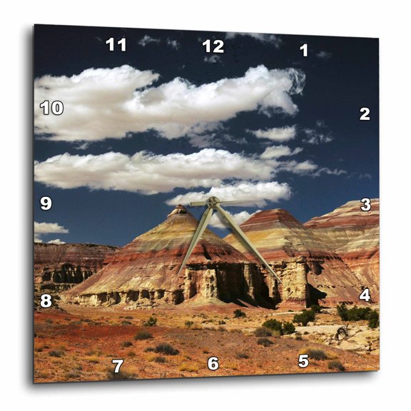 3drose, Bentonite Hills, Capitol Reef, Utah, Usa - Us45 Mhe0007 - Michel Hersen, 15x15 Wall Clock