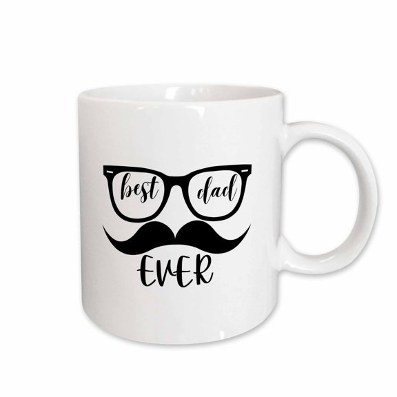 3drose, Best Dad Typography with Fun Icons, 11oz Mug