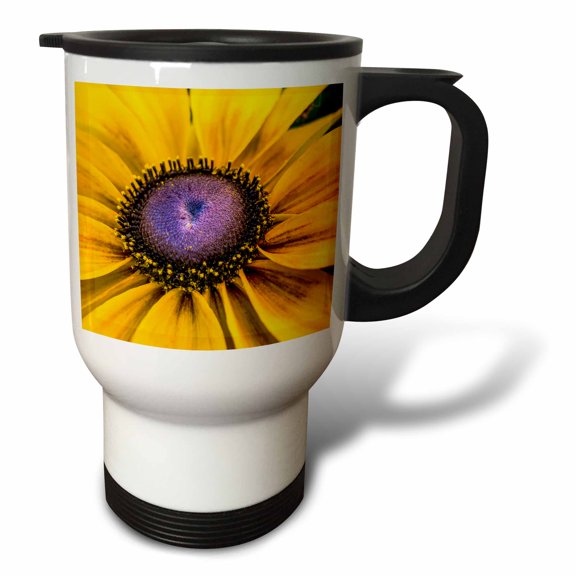 3drose, Black Eyed Susan Flower Blooming. Native to North America., 14oz Stainless Steel Travel Mug