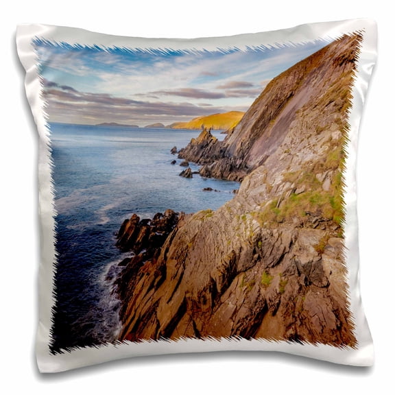 3drose, Blasket Islands from Dunmore Head on the Dingle Peninsula, Ireland, 16x16 inch Pillow Case