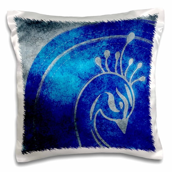 3drose, Blue Peacock Face - Animals - Bird Art, 16x16 inch Pillow Case