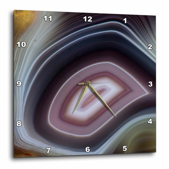 3drose, Botswana Banded Agate, Quartzsite, Az., 15x15 Wall Clock