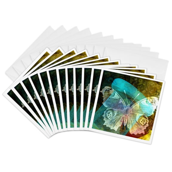 3drose, Bottle Digital Art by Angelandspot, 12 Greeting Cards with Envelopes