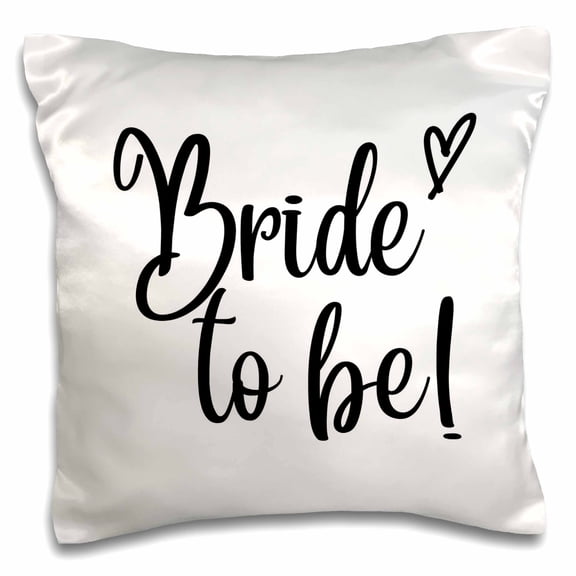 3drose, Bride to Be Wedding Gift Honeymoon and Bridal Shower Gift, 16x16 inch Pillow Case