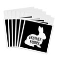 thumbnail image 1 of 3drose, Brother Bunny Written on a White Rabbit on a Black Background., 6 Greeting Cards with Envelopes, 1 of 7