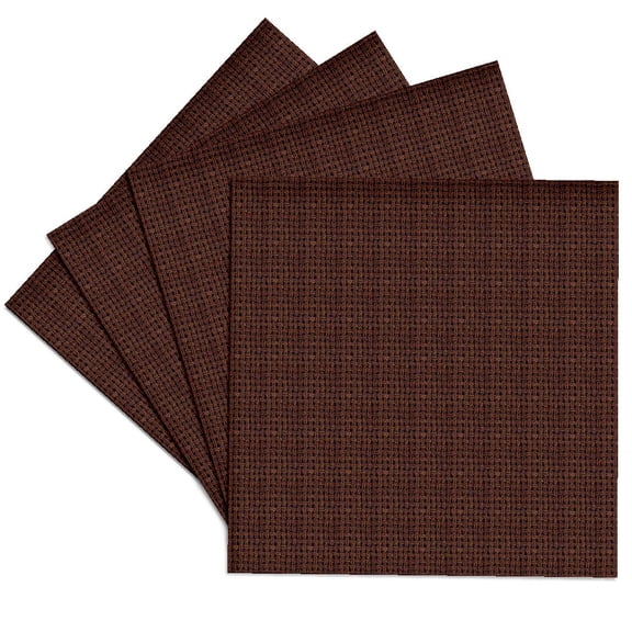 3drose, Brown Woven Fabric Look, Set of 4 Ceramic Tile Coasters