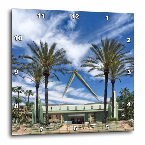 3drose, Burbank California Train Station, 13x13 Wall Clock