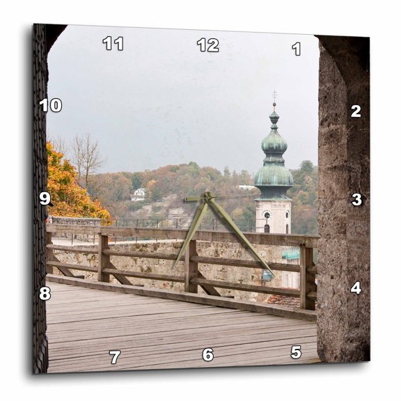 3drose, Burghausen Castle Burghausen, Germany - Eu10 Mde0077 - Michael Defreitas, 10x10 Wall Clock