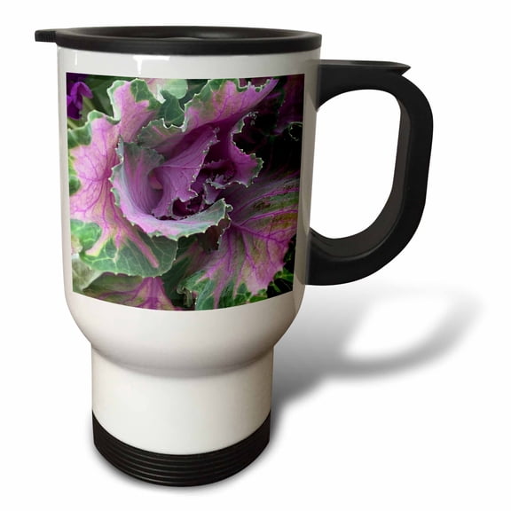 3drose, Cabbage Flower, 14oz Stainless Steel Travel Mug